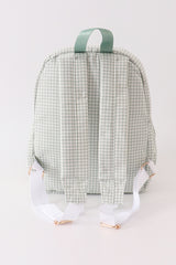 Green camouflage duck applique ruffle girl bag