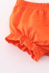 Orange halloween ruffle baby set