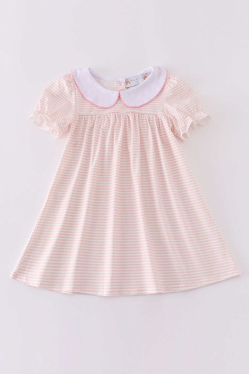 Pink stripe girl dress