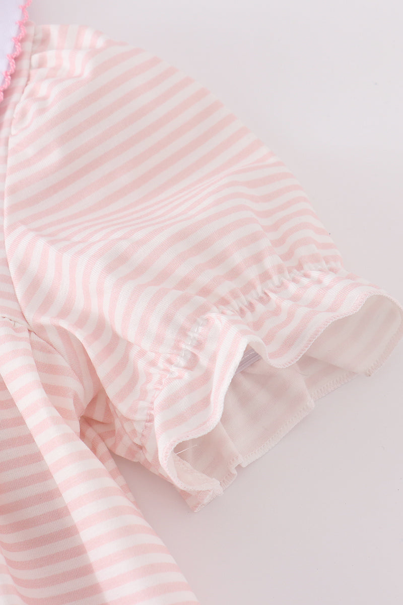 Pink stripe girl dress