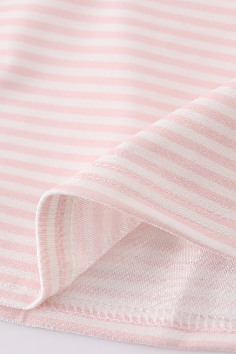 Pink stripe girl dress