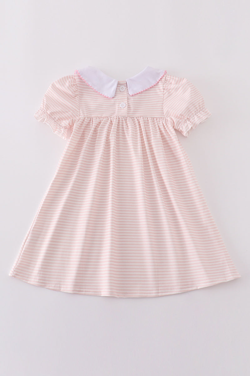 Pink stripe girl dress