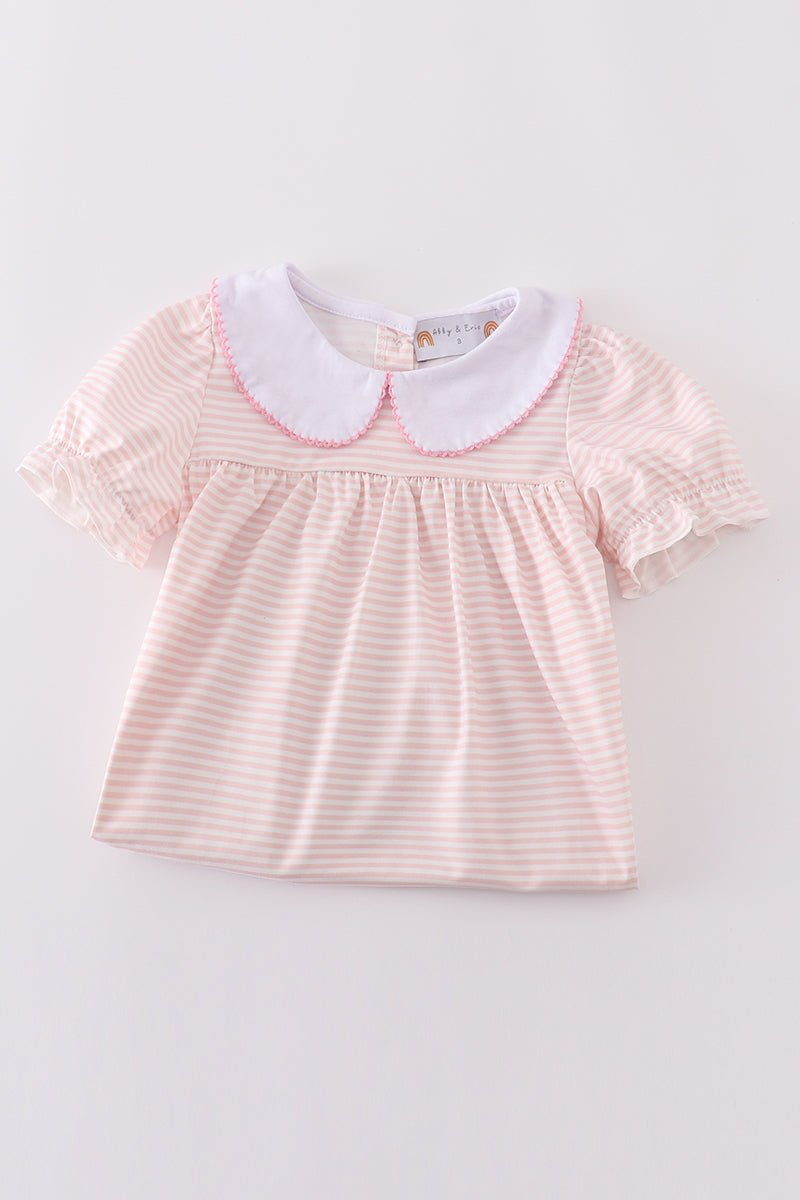 Pink stripe girl dress