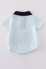 Navy stripe boy bubble