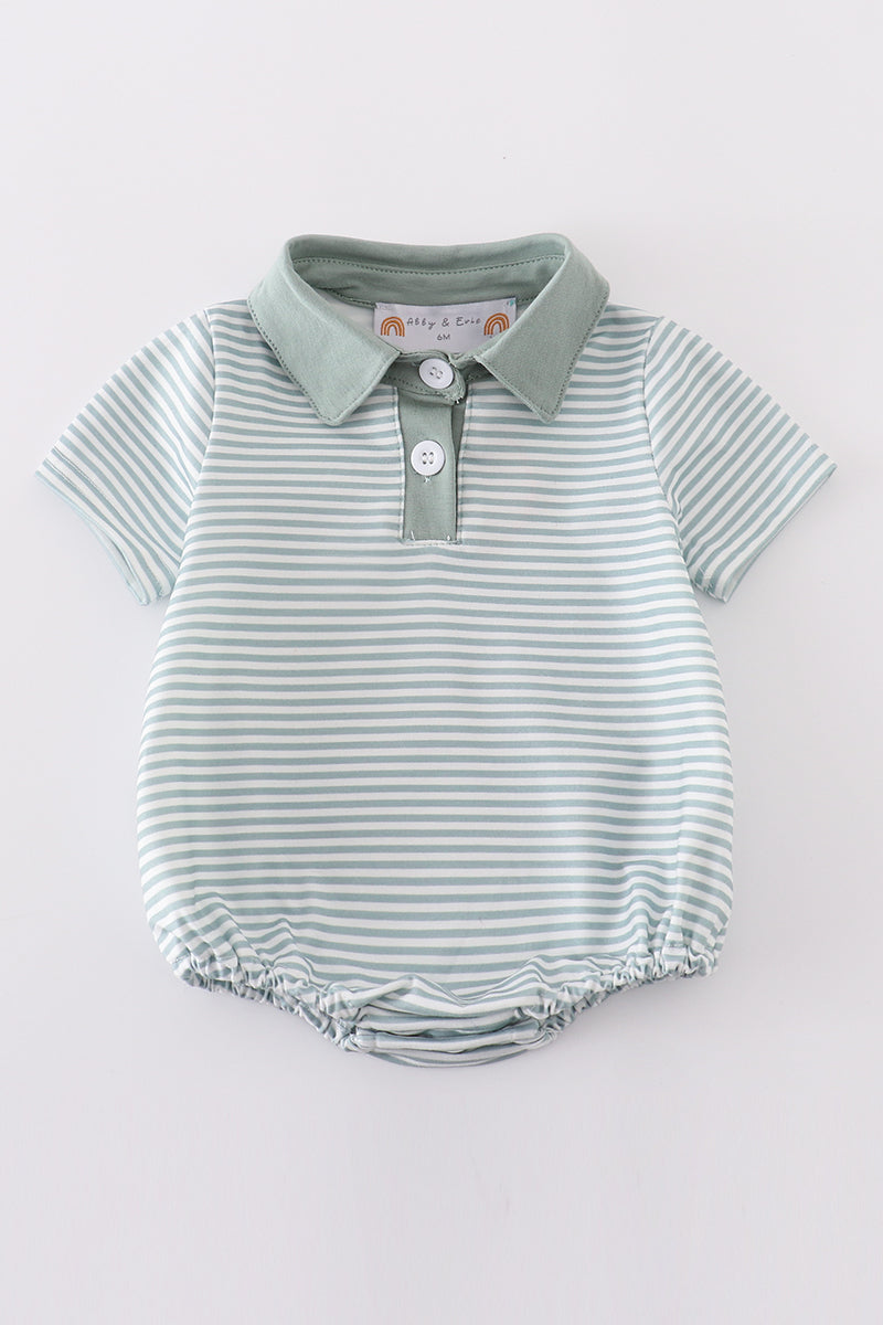 Sage stripe boy bubble