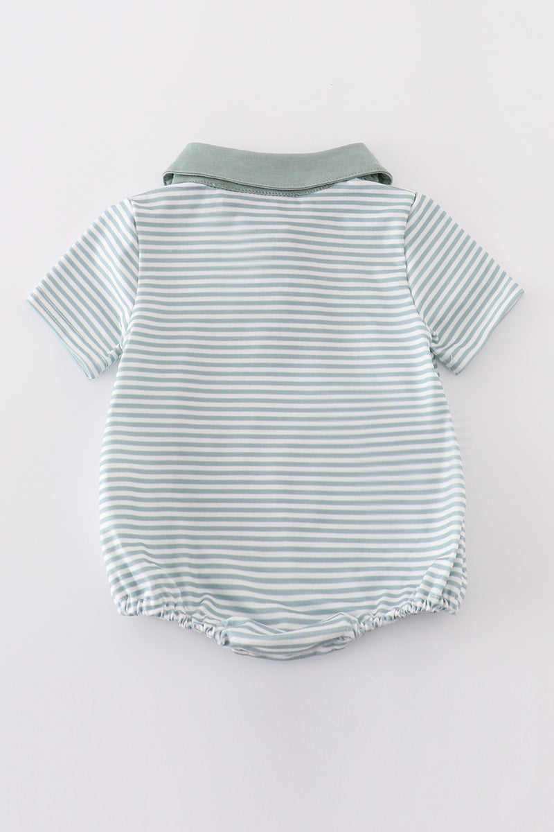 Sage stripe boy bubble