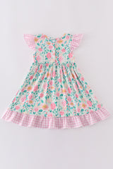 Pastel petal charm rose embroidery girl dress