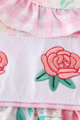 Pastel petal charm rose embroidery girl bubble