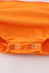 Orange Halloween pumpkin ghost embroidery bubble
