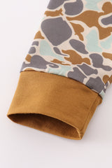 Halloween camouflage applique boy top