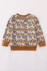 Halloween camouflage applique boy top