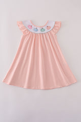 Pink embroidery dress