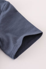 Blue embroidery top