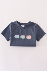 Blue embroidery top