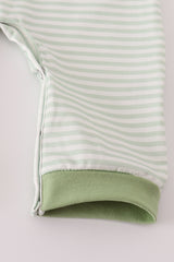 Sage turkey applique stripe romper