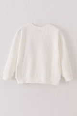 White mini embroidery mom&me sweatshirt