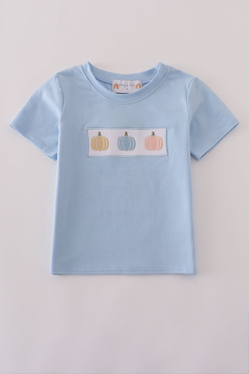 Blue embroidery top