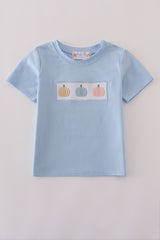 Blue embroidery top