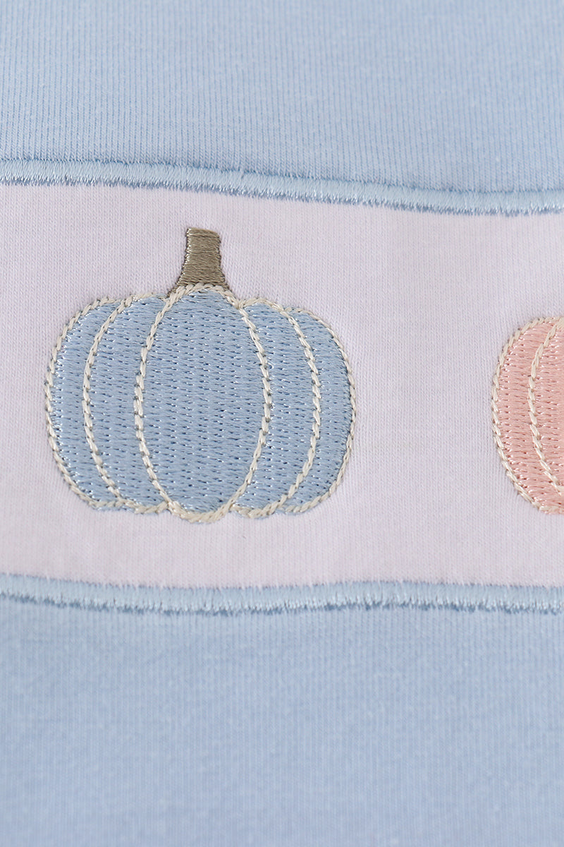 Blue embroidery top
