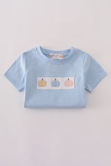Blue embroidery top