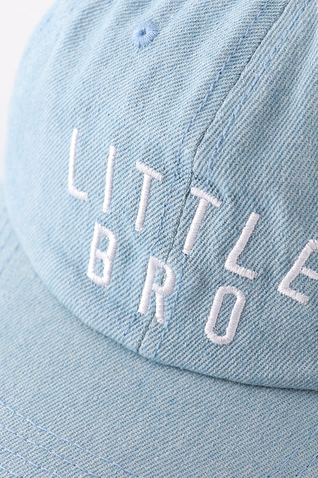 Blue little bro embroidery hat