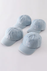 Denim sister embroidery baseball cap