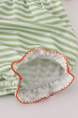 Green stripe embroidery bubble