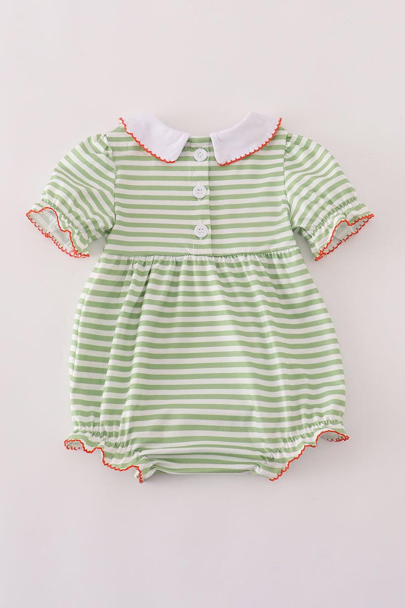 Green stripe embroidery bubble