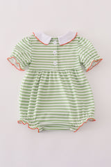 Green stripe embroidery bubble