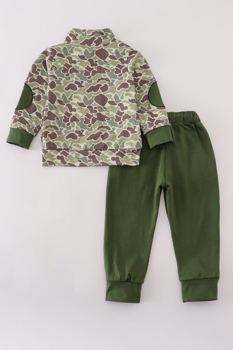 Camouflage print pants set