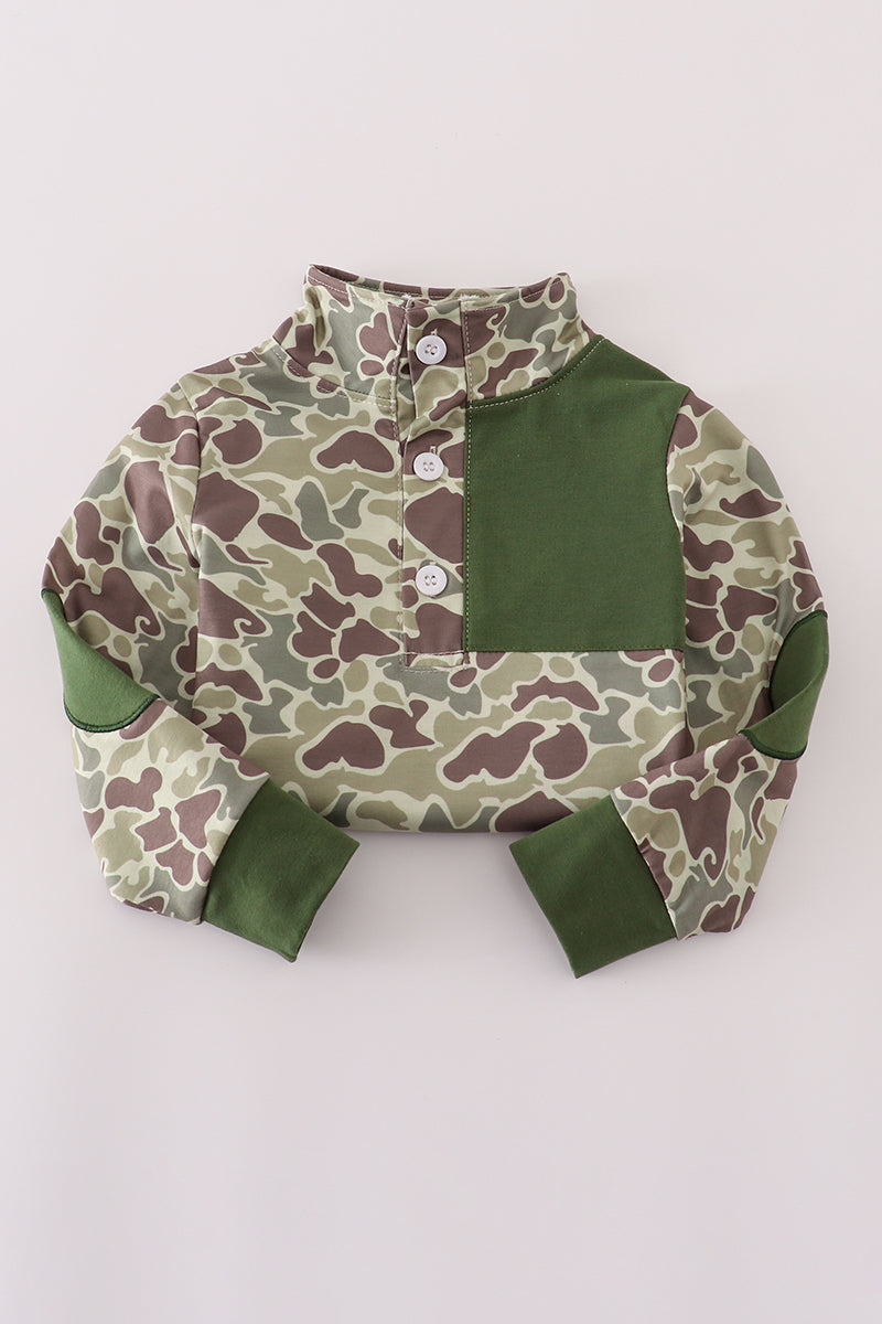 Camouflage print pants set