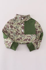 Camouflage print pants set