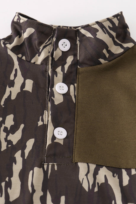 Camouflage print pants set