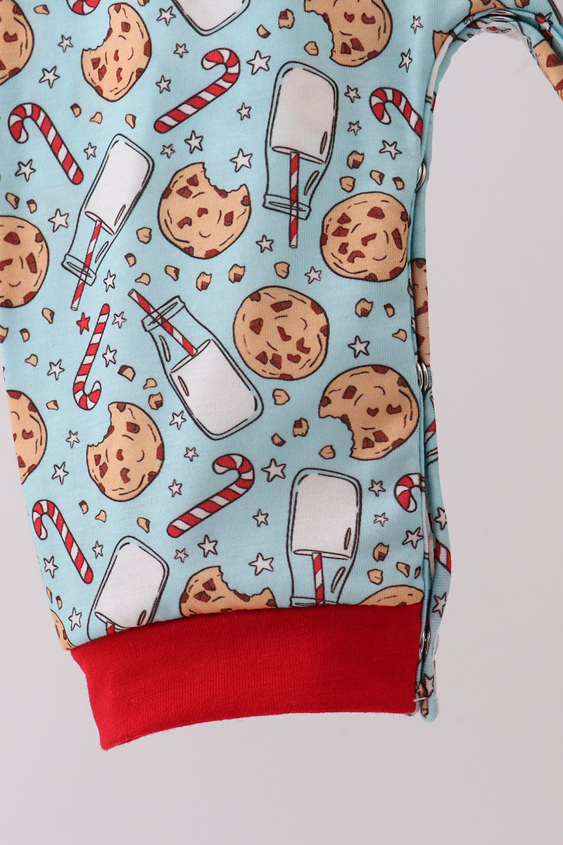 Santa claus cookie french knot romper