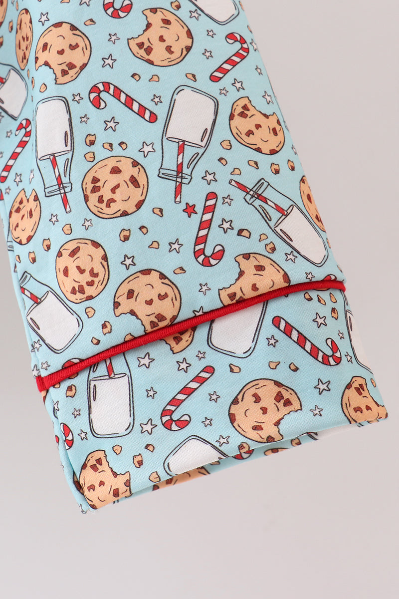 Santa claus cookie print pajams set