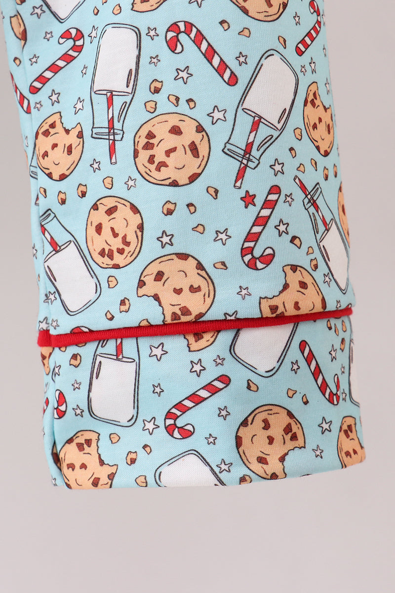 Santa claus cookie print pajams set