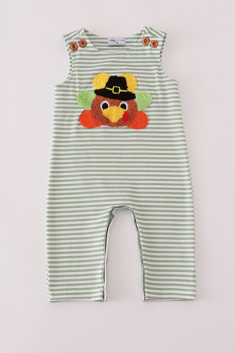 Green turkey french knot stripe jonjon