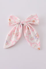 Pink nutcracker print sailor bow
