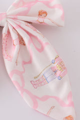 Pink nutcracker print sailor bow