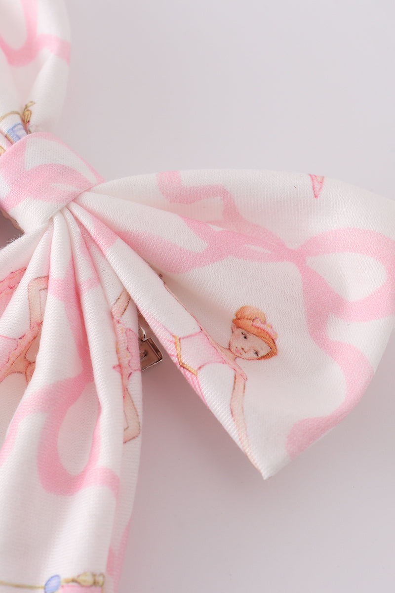 Pink nutcracker print sailor bow