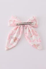 Pink nutcracker print sailor bow