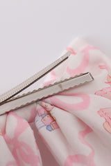 Pink nutcracker print sailor bow
