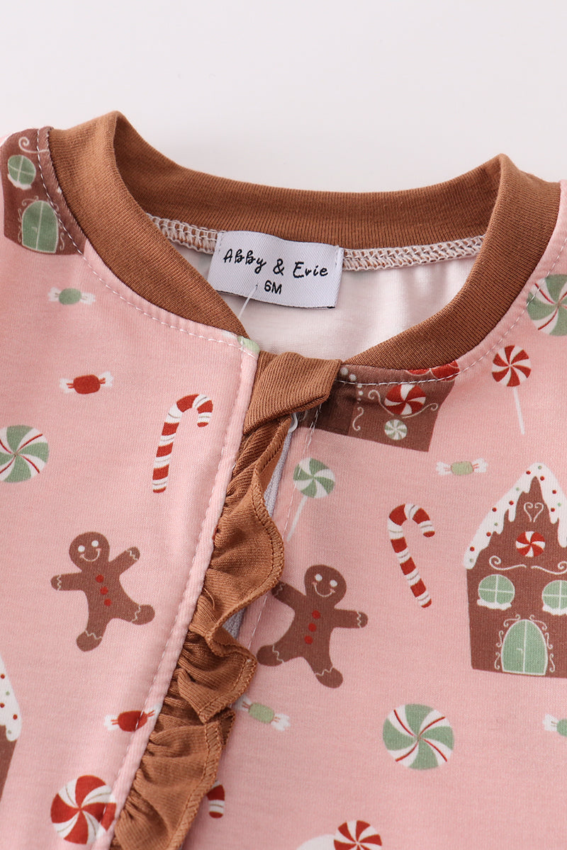 ROMPER - PINK GINGERBREAD ROMPER - PINK GINGERBREAD