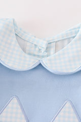 Blue halloween applique 2pc bubble set