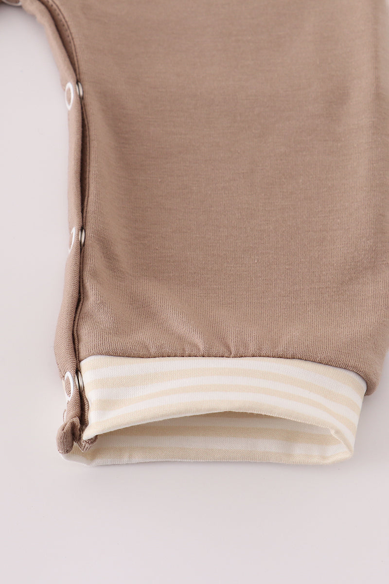 Khaki vehicle applique romper