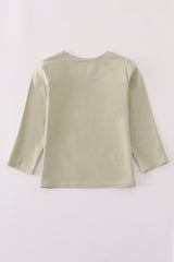 Cream excavator applique top