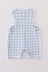 Blue golf embroidery smocked boy jonjon