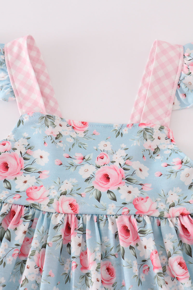 Petal perfection print girl dress