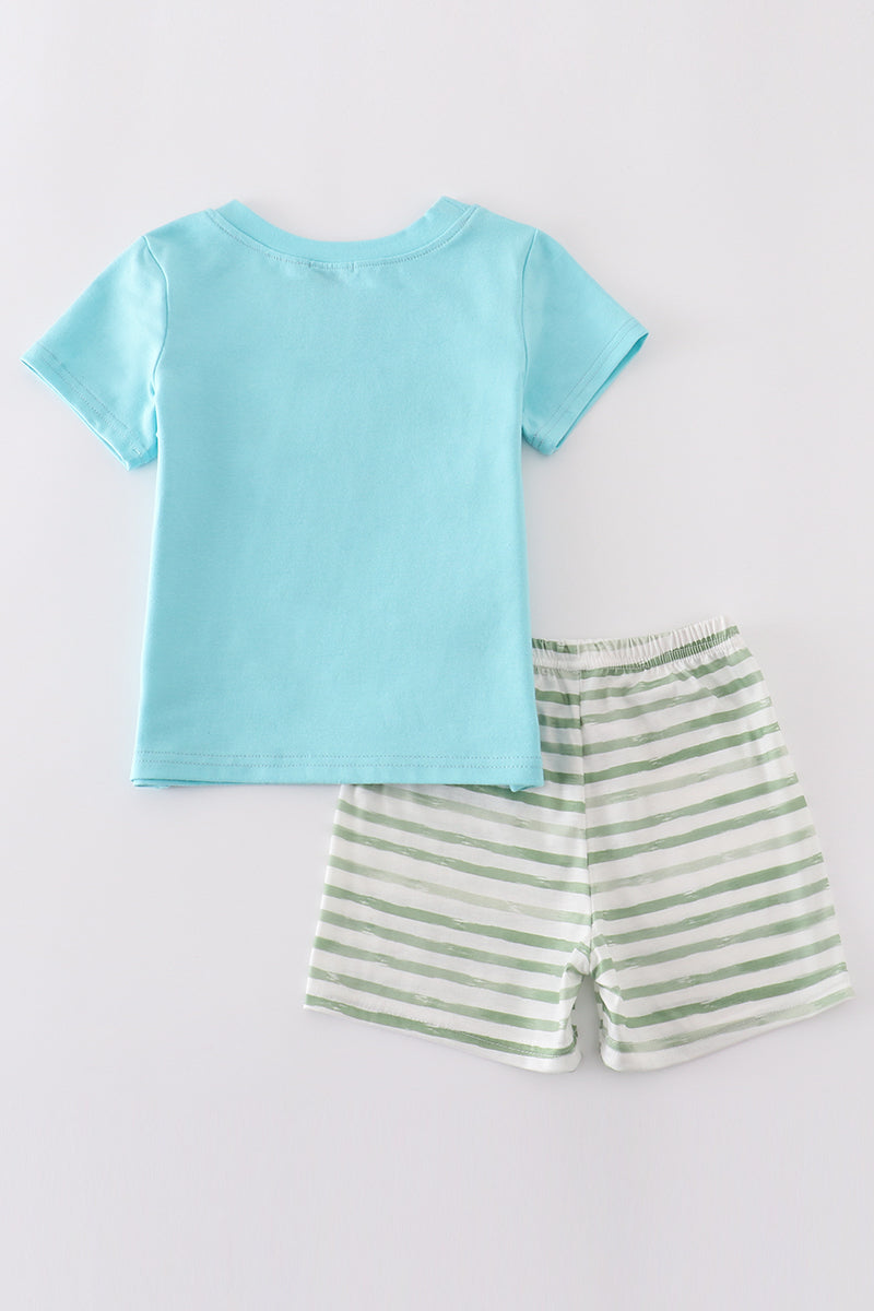 Marine creature embroidery stripe set