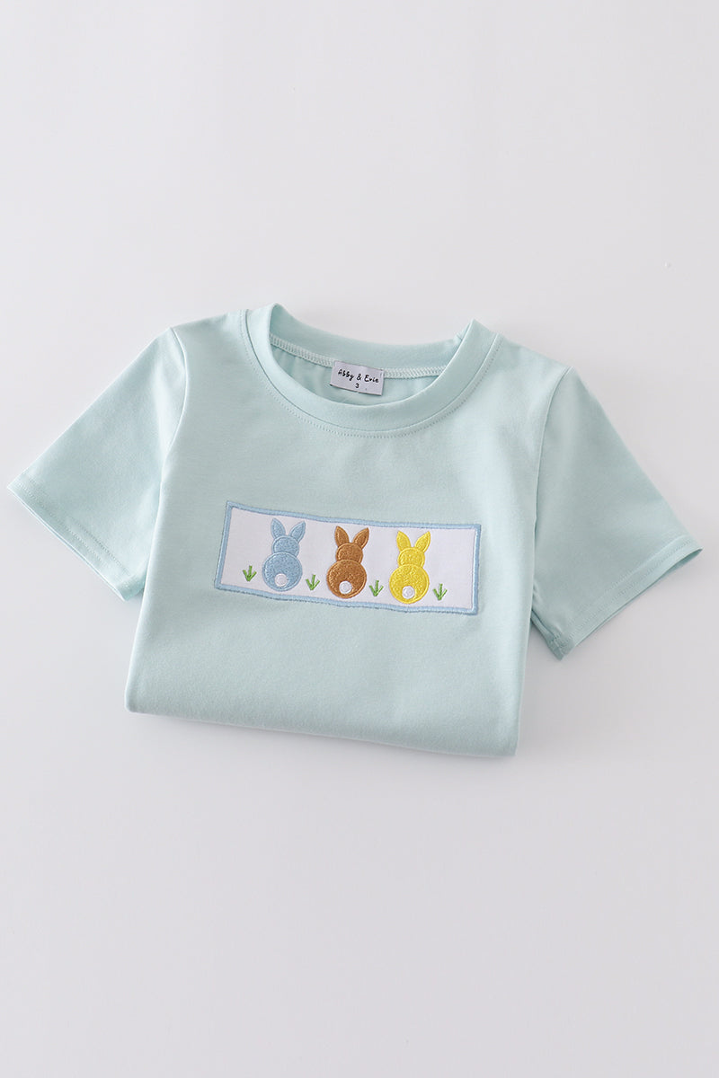 Blue bunny embroidery set